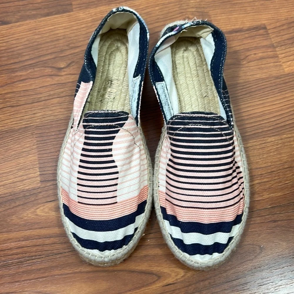 Pierre-Louis Mascia Striped Espadrilles Pink & Navy Sz 38 NWOT
